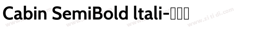 Cabin SemiBold ltali字体转换
